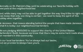    Jameson - Love thy bartender