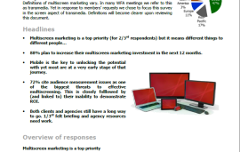    Survey Results: Transmedia and multiscreen marketing