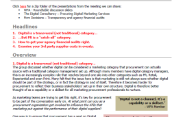    SOURCING FORUM Meeting Overview Paris February 2015