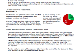    Benchmark on splitting strategic media planning from buying