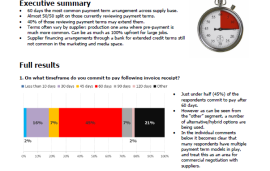    Survey on evolution of payment terms